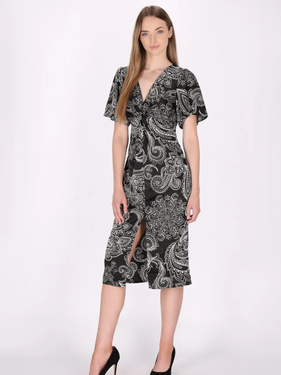 dreimaster Jurk Dames zwart wit Zwart/Wit
