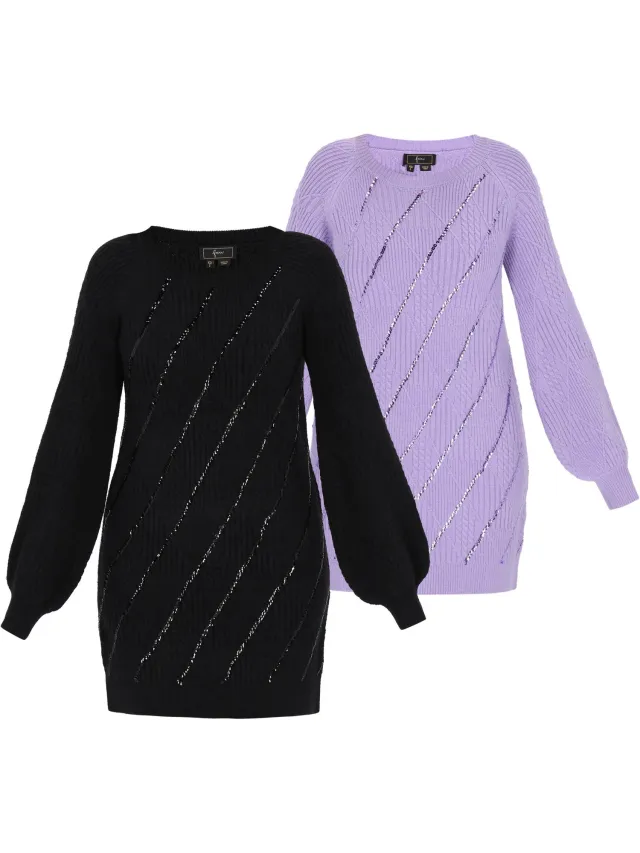 Mo dress 2-Pack zwarte lila