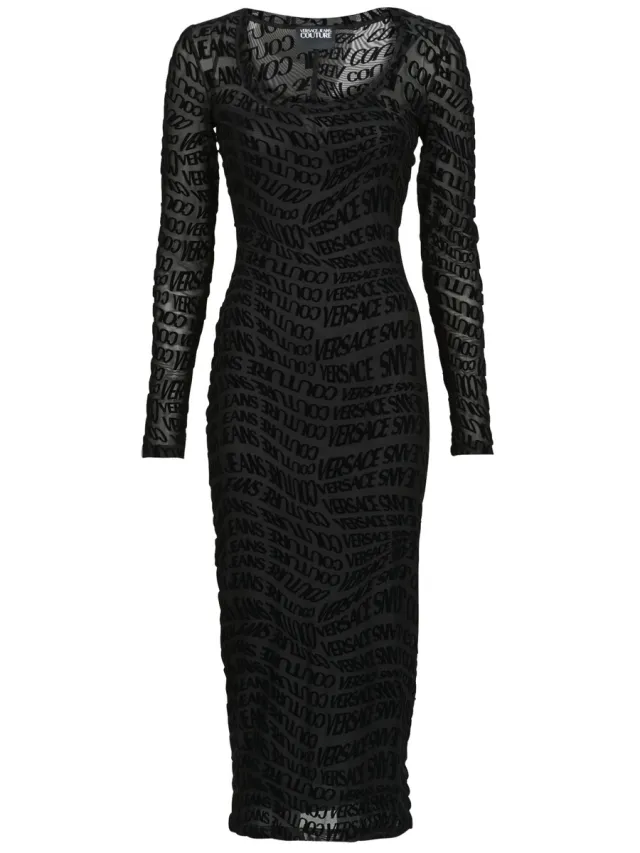 Versace Jeans Couture Lange Jurk Versace Jeans Couture 79HAO920 Zwart