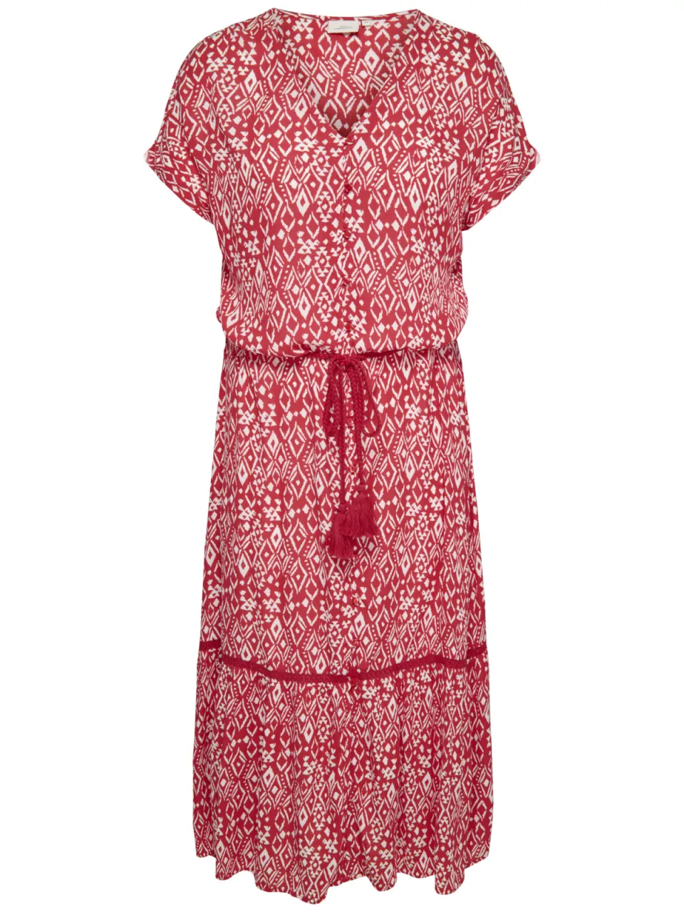 Only Carmakoma maxi jurk met print Plus Size - rood, foto 2