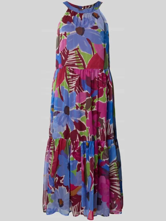 Christian Berg Woman Selection relaxed fit midi-jurk met florale all-over print paars, foto 2
