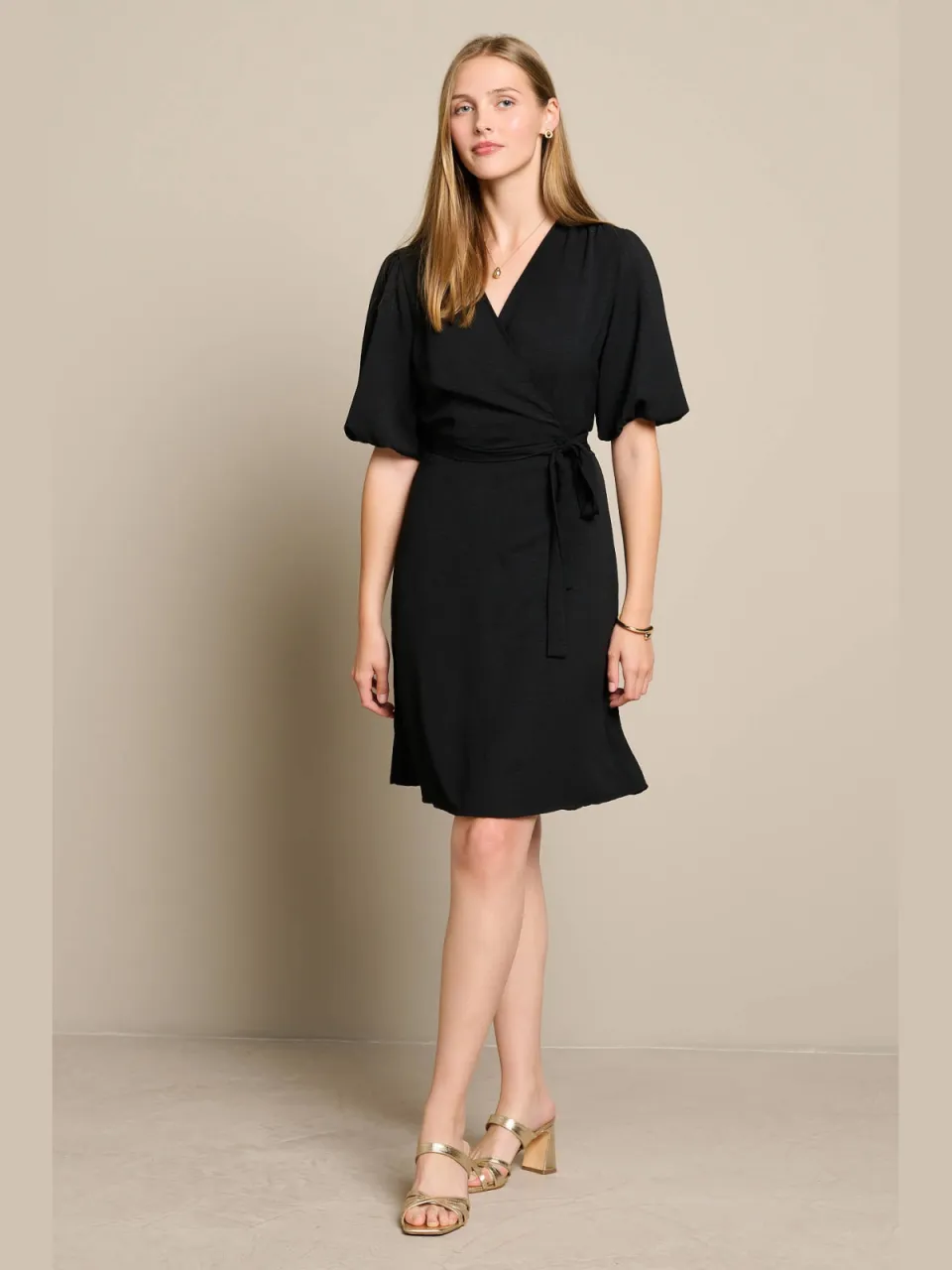 LOLALIZA viscose zomerjurk - zwart, foto 5