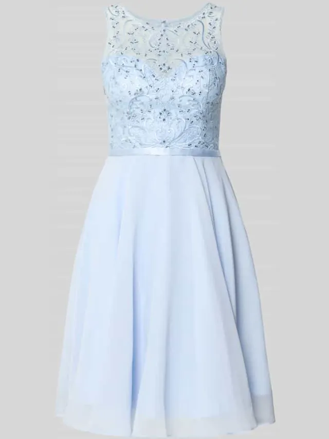 LUXUAR FASHION Cocktailjurk met strass-steentjes lichtblauw, foto 2