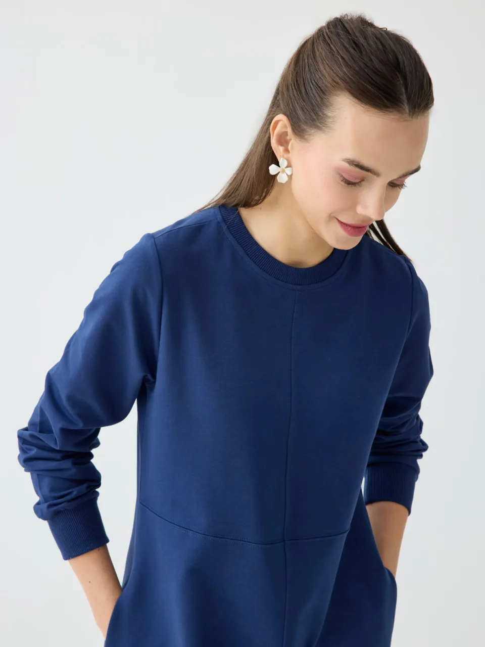 Modest Dress Benin marineblauw, foto 2