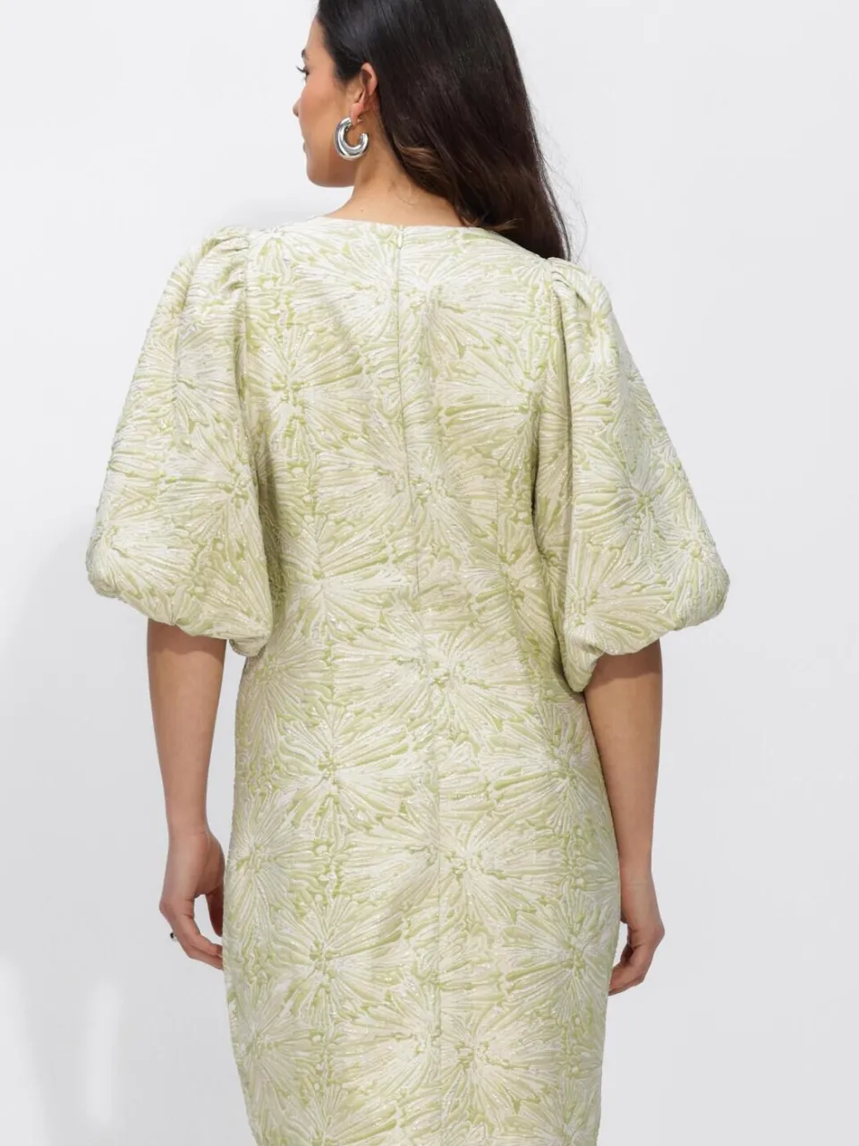 Notre-V Dames Jurken Nv-henderika Brocade Dress - Groen, foto 3