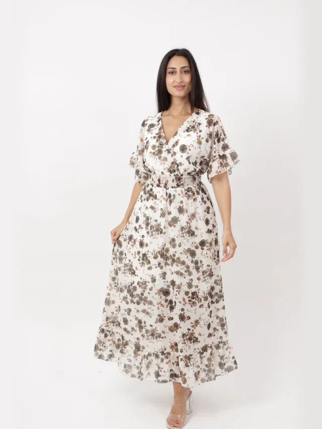 Elara Maxikleid Braun