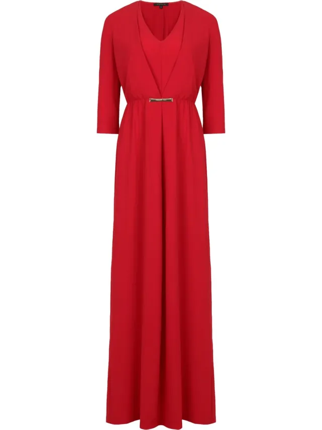 Patrizia Pepe rode maxi jurk - maat 38 (IT44) Rood