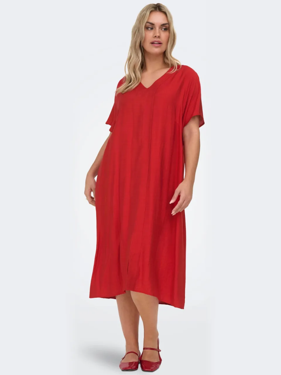 Only Carmakoma mini jurk rood, foto 5