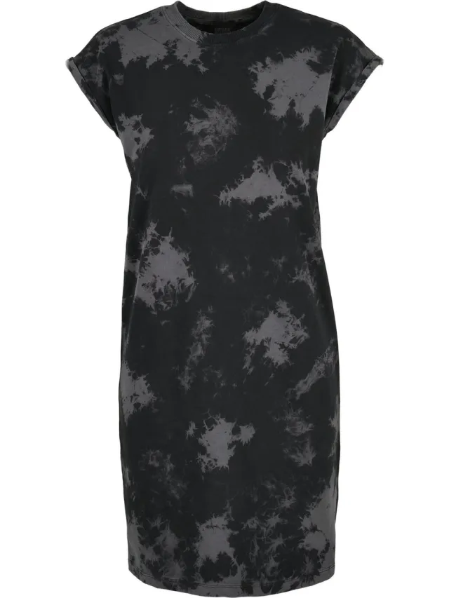 Urban Classics Bleach Dames Mini-jurk - zwart/grijs zwart;grijs