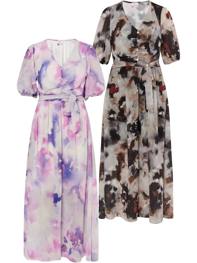 Mo Dress 2-Pack Lilac Multicolor & Black Multicolor