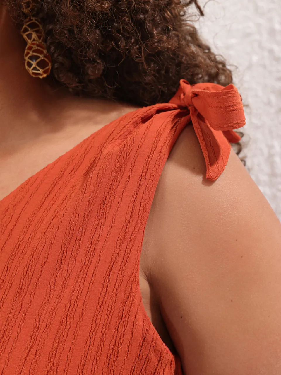 Trendyol Curve Dames Rood Effen Kort / Mini Mouwloos Strandkleding Recht Grote maten Jurk, foto 2