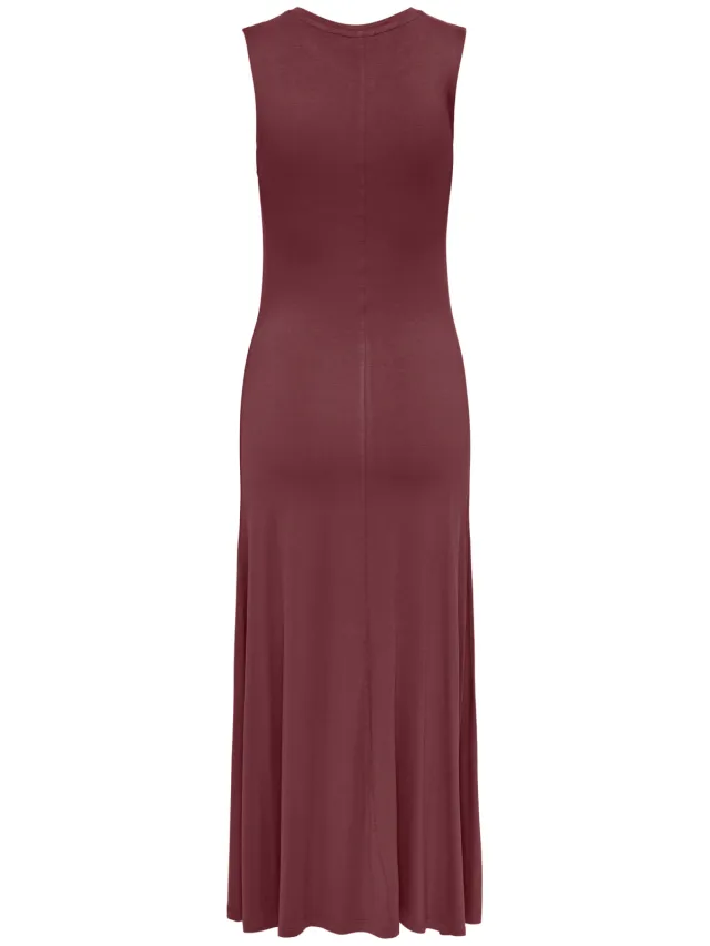 JDY maxi jurk donkerrood