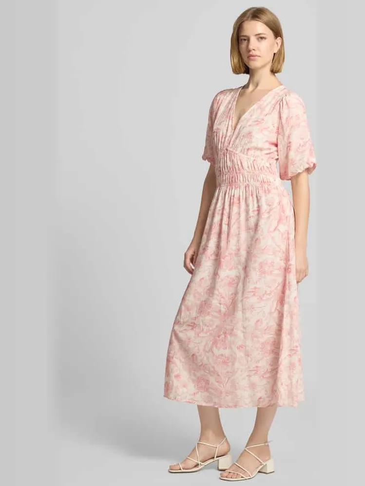 Neo Noir midi-jurk in all-over look model 'Kalia' offwhite, foto 3