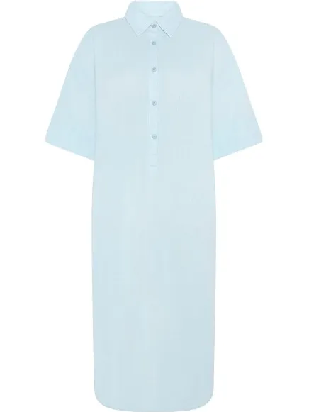 KnowledgeCotton Apparel Women's Organic Cotton Shirt Dress - Jurk, grijs