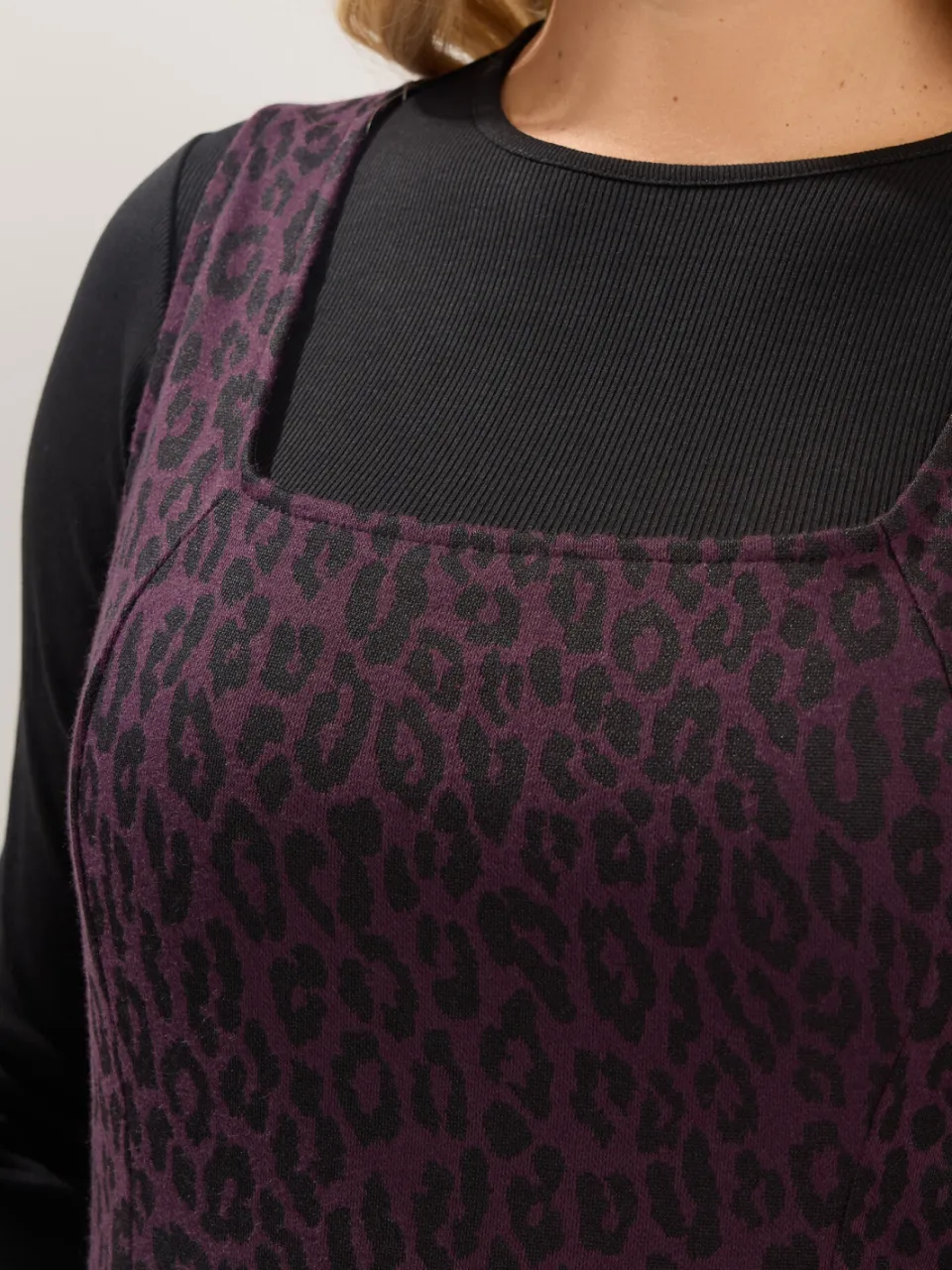 Yours Paarse Pinaforejurk Met Luipaardprint, foto 4