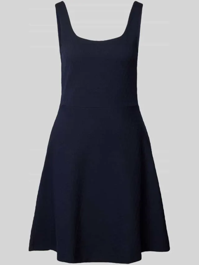 Hugo Getailleerde vrijetijdsjurk met viscose, model 'NALEIDA' marineblauw, foto 2