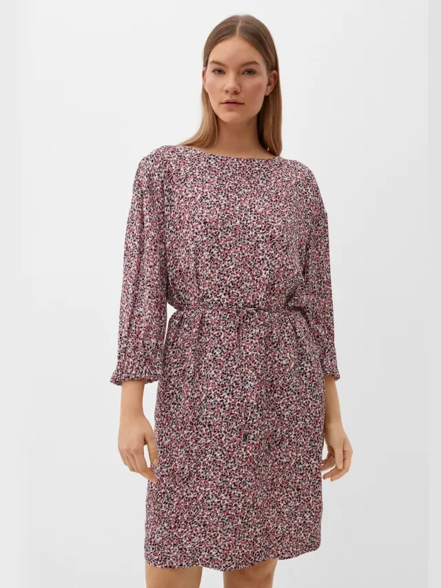 S.Oliver female - Jurk met motief all-over roze
