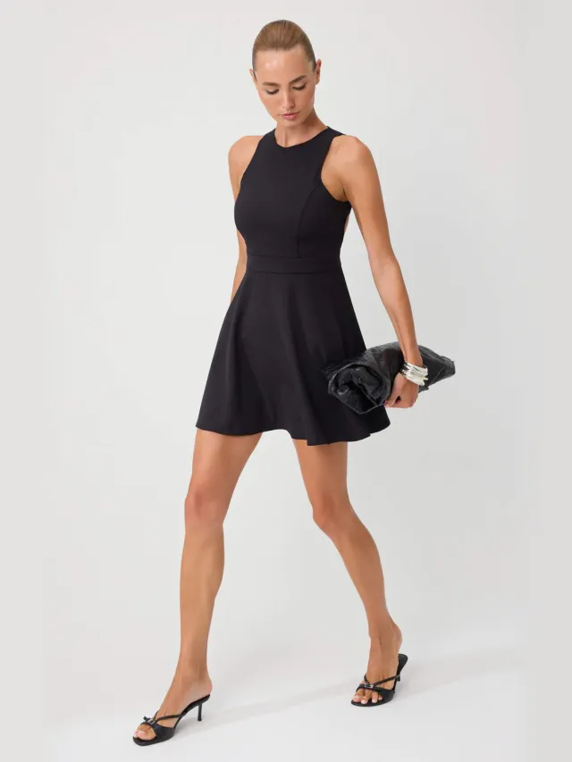Trendyol TRENDYOLMİLLA Dames Zwart Effen Kort / Mini Mouwloos Skater Jurken