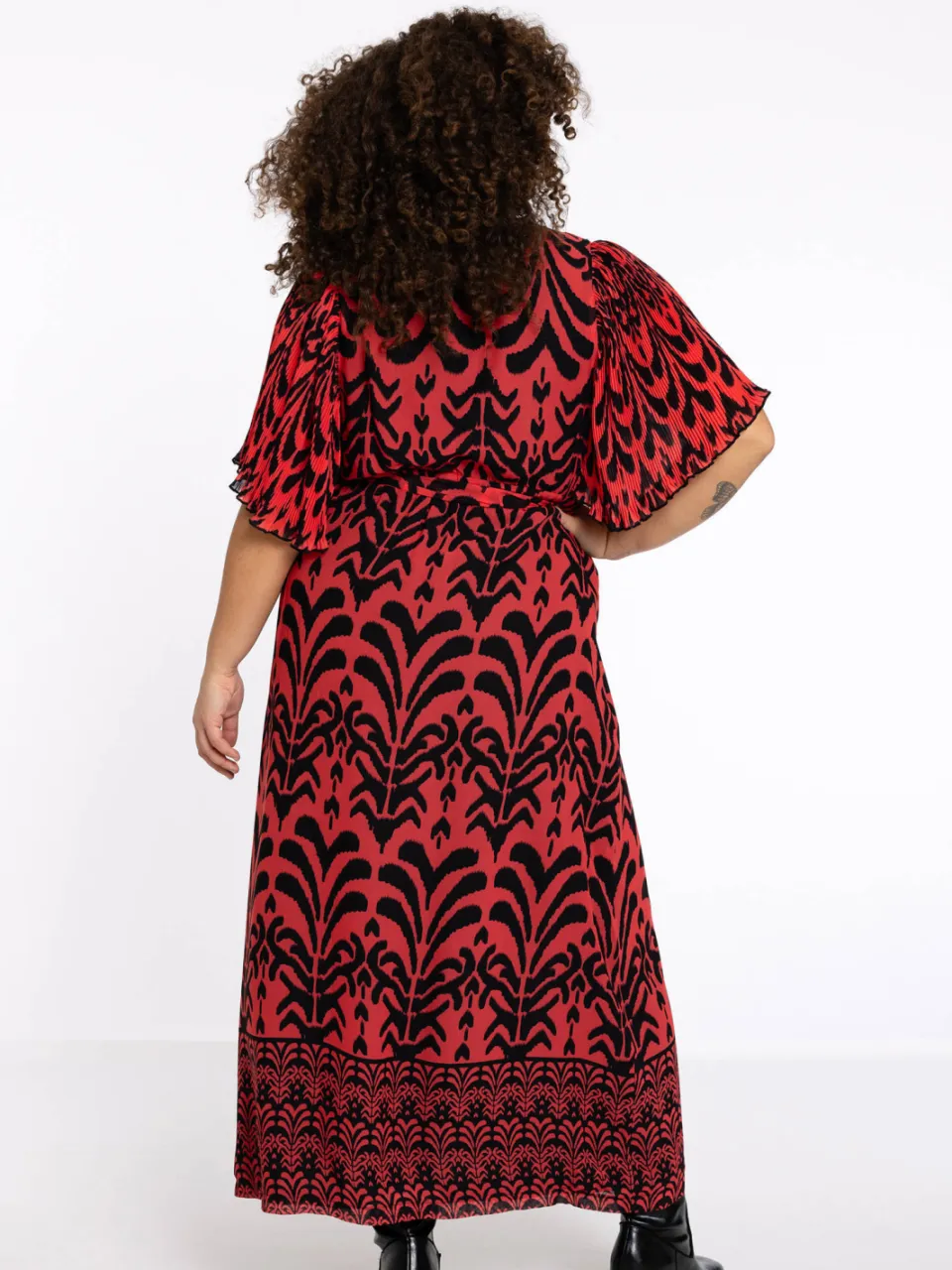 Yoek IKAT maxi-jurk rood/zwart, foto 4