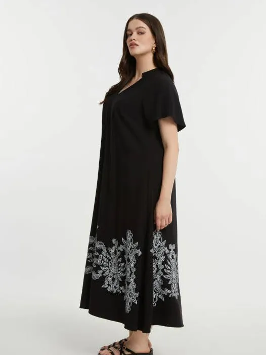 Mat Fashion midi jurk zwart, foto 3