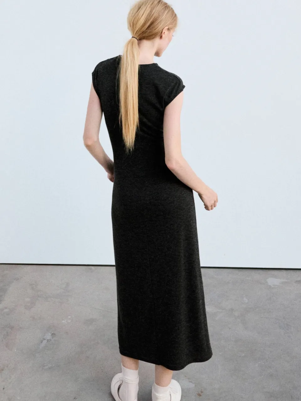 Mango bodycon midi jurk - grijs, foto 6