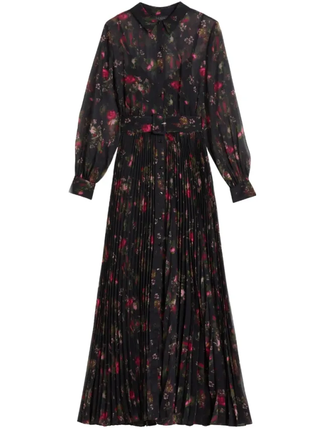 Ted Baker Ceiba Bedrukte Maxi-blouse Zwarte Jurk, foto 2