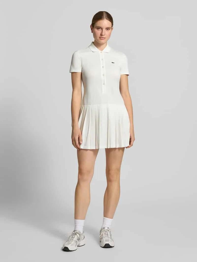 Lacoste Regular fit vrijetijdsjurk van katoenmix offwhite, foto 4