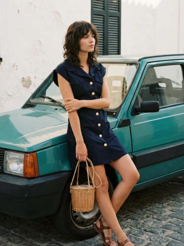 Trendyol TRENDYOLMİLLA Dames Donkerblauw Effen Kort / Mini Mouwloos Casual Blazer Jurk Jurken marineblauw/blauw, foto 2