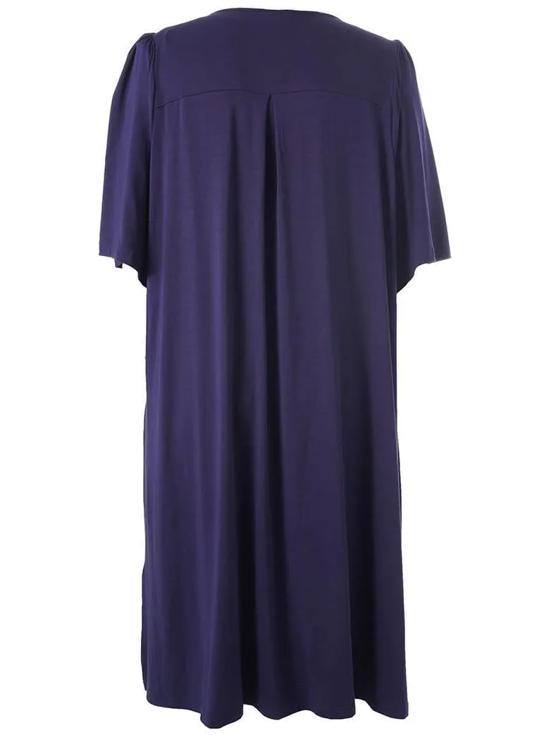 STUDIO midi jurk Plus Size - donkerblauw, foto 3