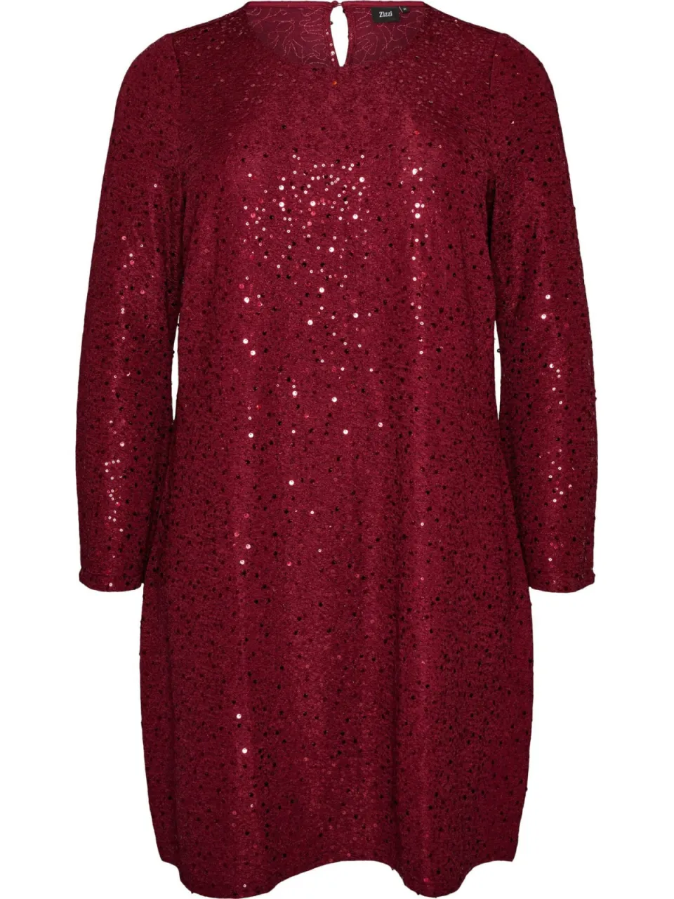 Zizzi Plus Size jurk met glitters - rood, foto 2