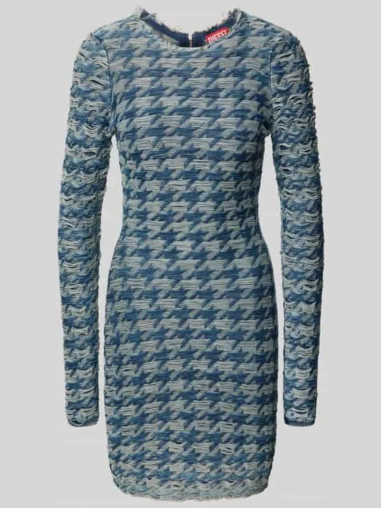 Diesel Jurk met structuurmotief blauw, foto 2