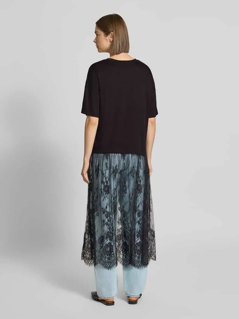 Only Vloeiende vrijetijdsjurk met kant model 'TAHLIA' Zwart