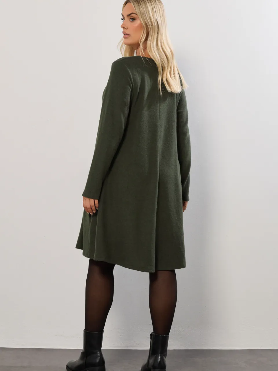 Yours Khaki Groene Soft Touch Zakjurk, foto 2