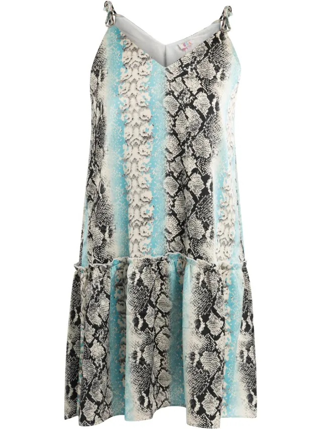 IZIA Mini-jurk met slangenprint blauw veelkleurig