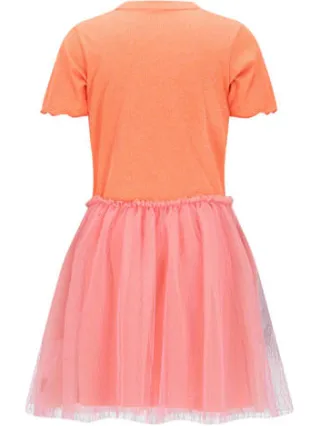 B.Nosy mesh jurk oranje, foto 3