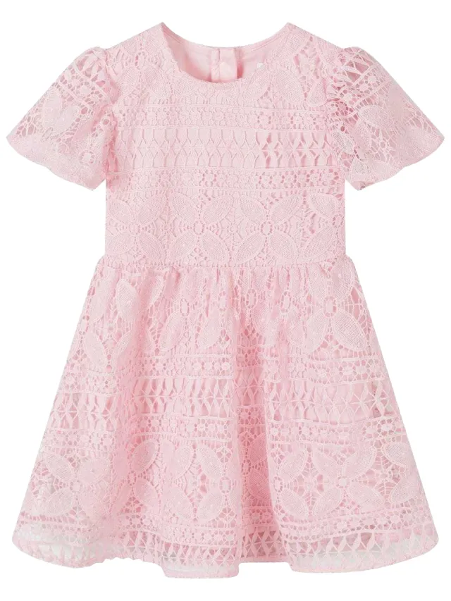 Minoti Cirkelvormige uitlopende jurk voor meisjes (Roze)