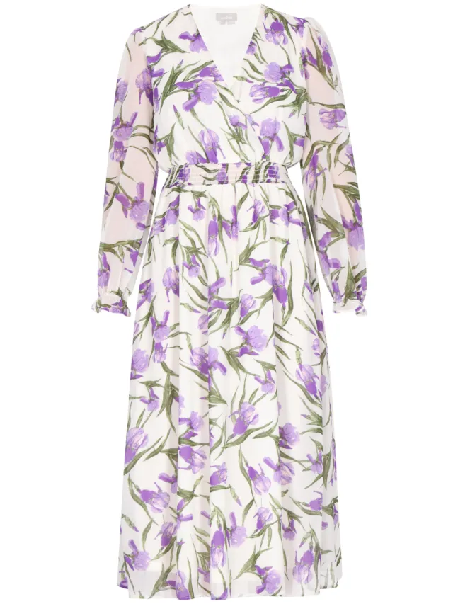 Usha Jurk Dames Lichtpaars veelkleurig violet, foto 2