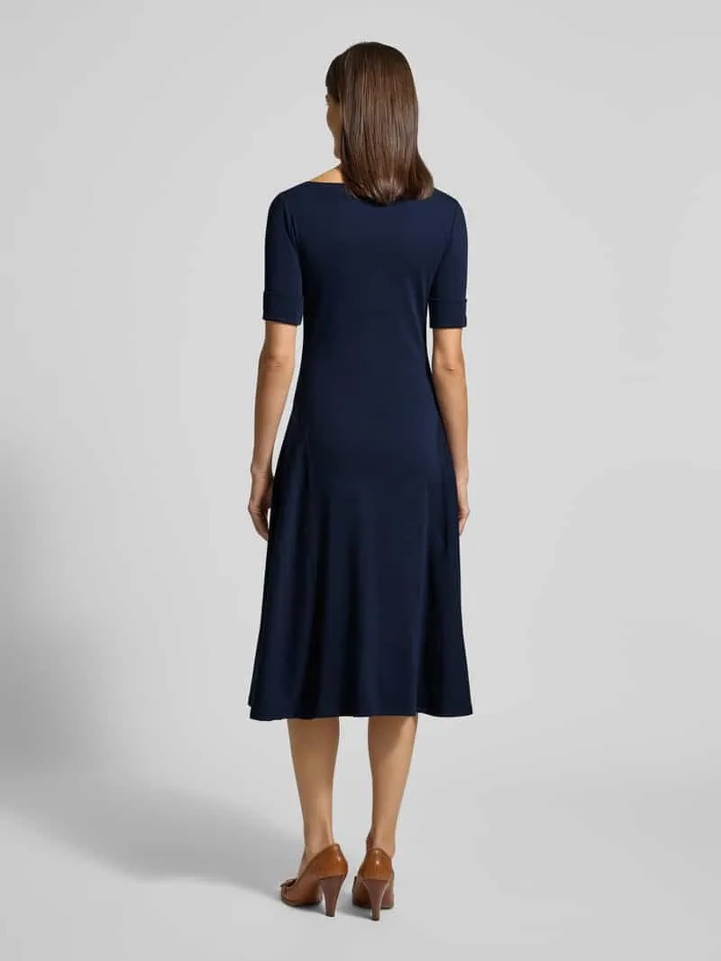 Lauren Ralph Lauren Midi-jurk met 1/2-mouwen Model 'MUNZIE' donkerblauw, foto 3