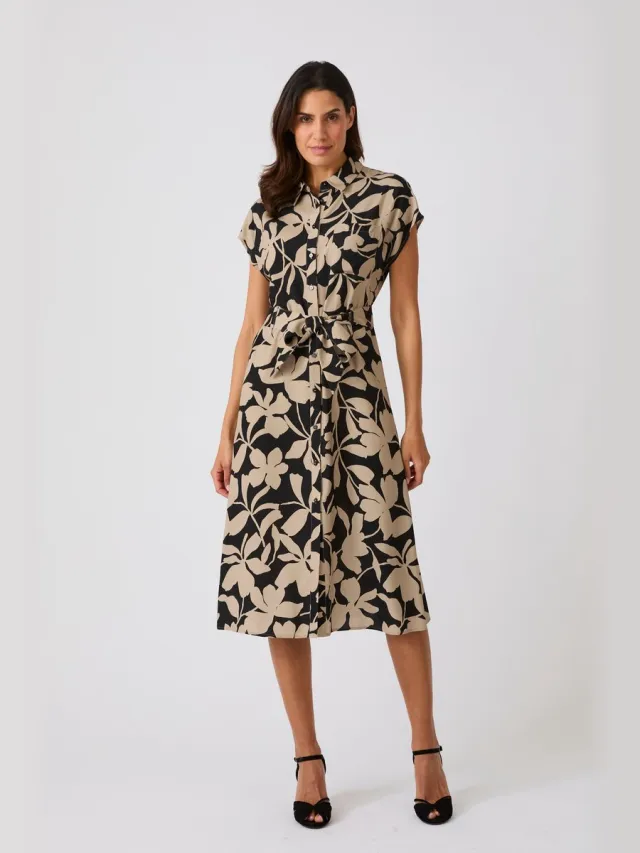 Damart Overhemdjurk van 100% viscose - Dames - Beige - 48