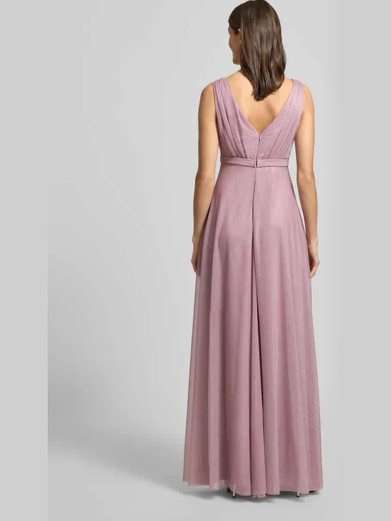 TROYDEN COLLECTION Avondjurk met glitter-mesh mauve, foto 3