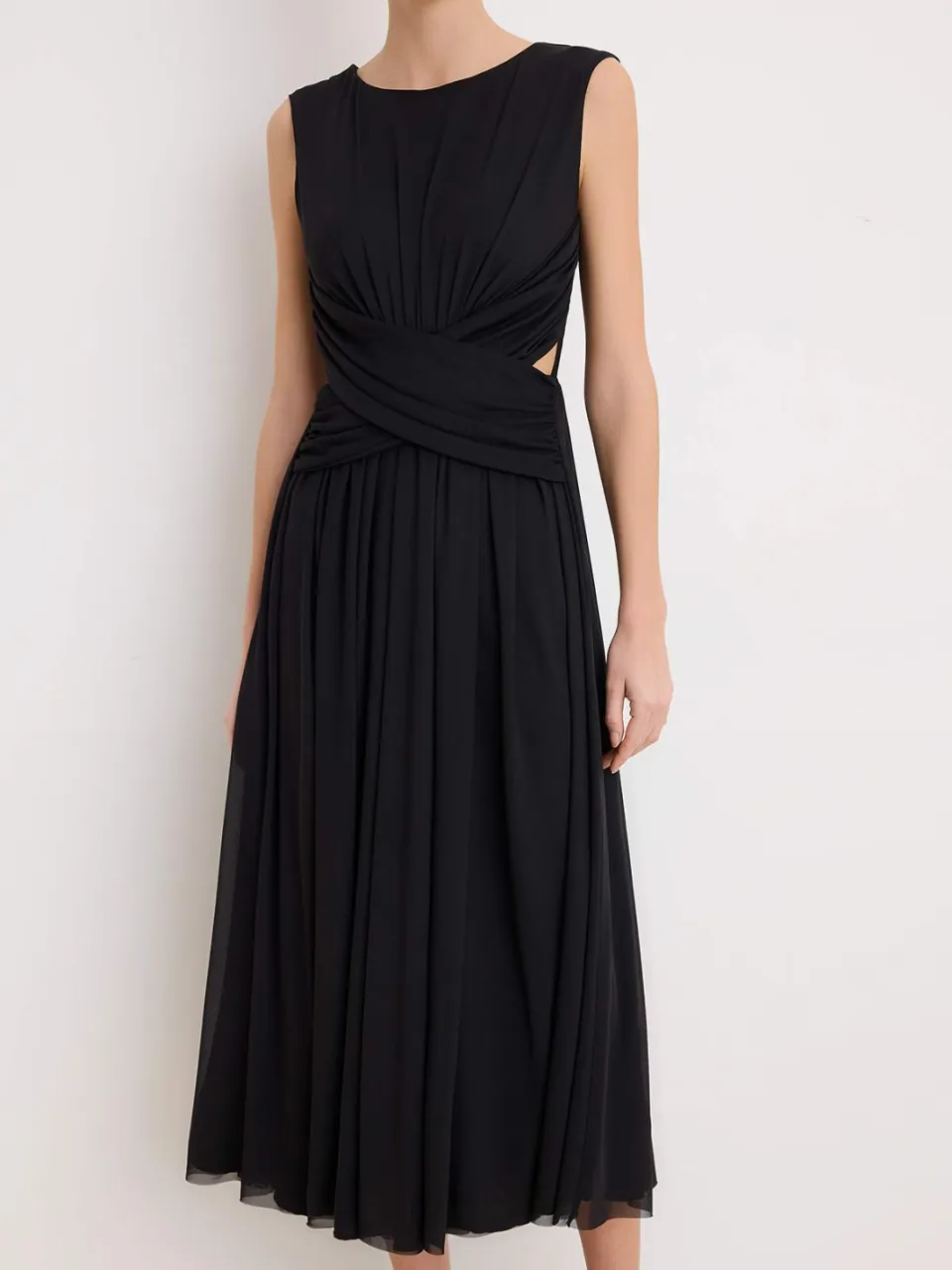 Trendyol TRENDYOLMİLLA Dames Zwart Bloemen Maxi Mouwloos Stijlvol/Avond Skater Jurken