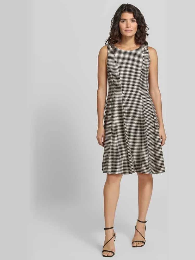 Christian Berg Woman Selection Mini-jurk met pied-de-poule-motief Zwart