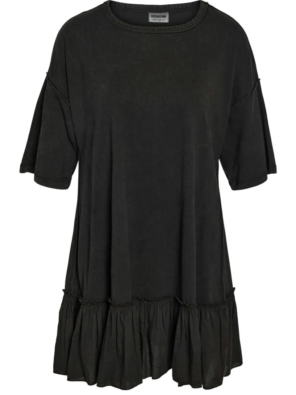 Noisy May Curve korte jurk met ruches Plus Size - zwart, foto 2