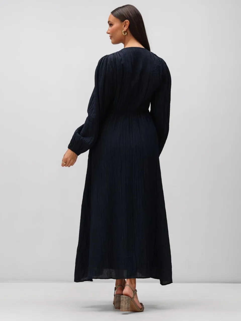 NEO NOIR Dames Jurken Silfi Crepe Dress - Donkerblauw, foto 3