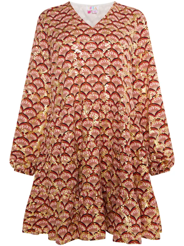 IZIA Jurk Dames Camel Veelkleurig, foto 2