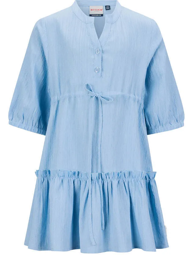 Retour Jeans Candy midi jurk lichtblauw, foto 2