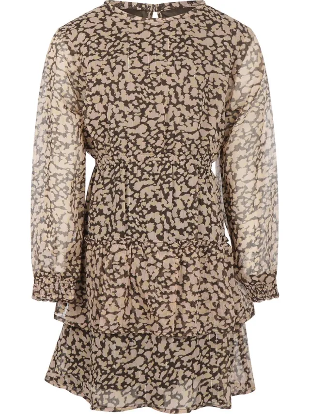 No Way Monday meisjes jurk Multi colour Creme