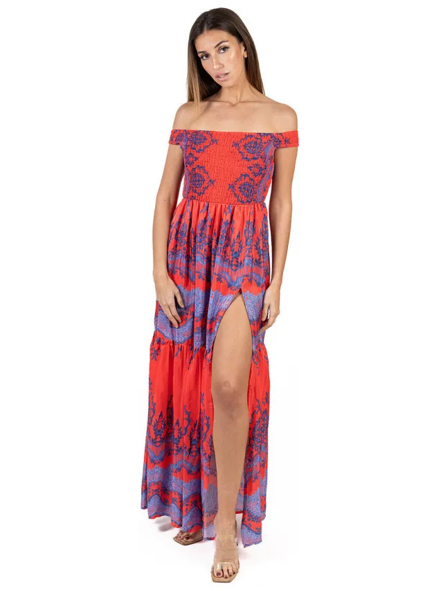 Isla Bonita By Sigris Lange Jurk Isla Bonita By Sigris Lange Midi -Jurk Rood