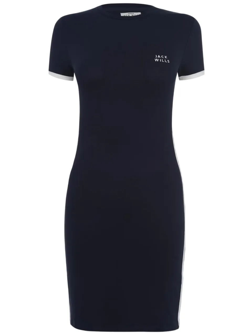Jack Wills Dames/Dames Goodrington Zijgestreepte Mini Jurk (Marine), foto 2