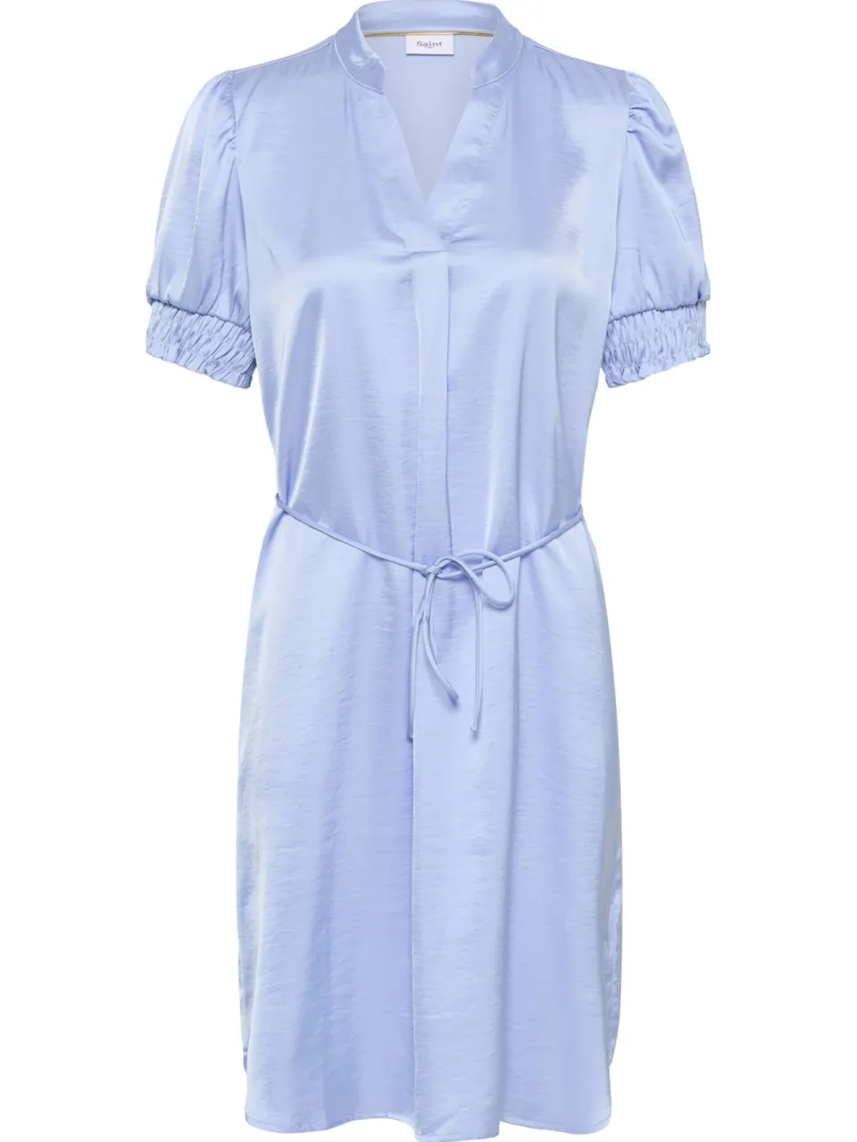Saint Tropez mini jurk met ceintuur - lichtblauw, foto 2